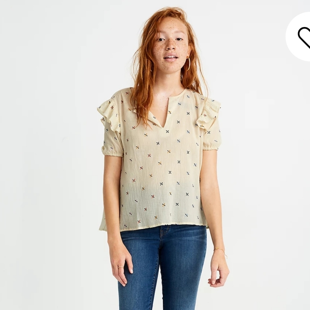 Madewell Embroided Gazebo Top Size XXS